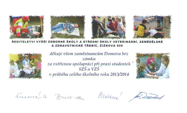 poděkování SZŠ Třebíč poděkování SZŠ Třebíč